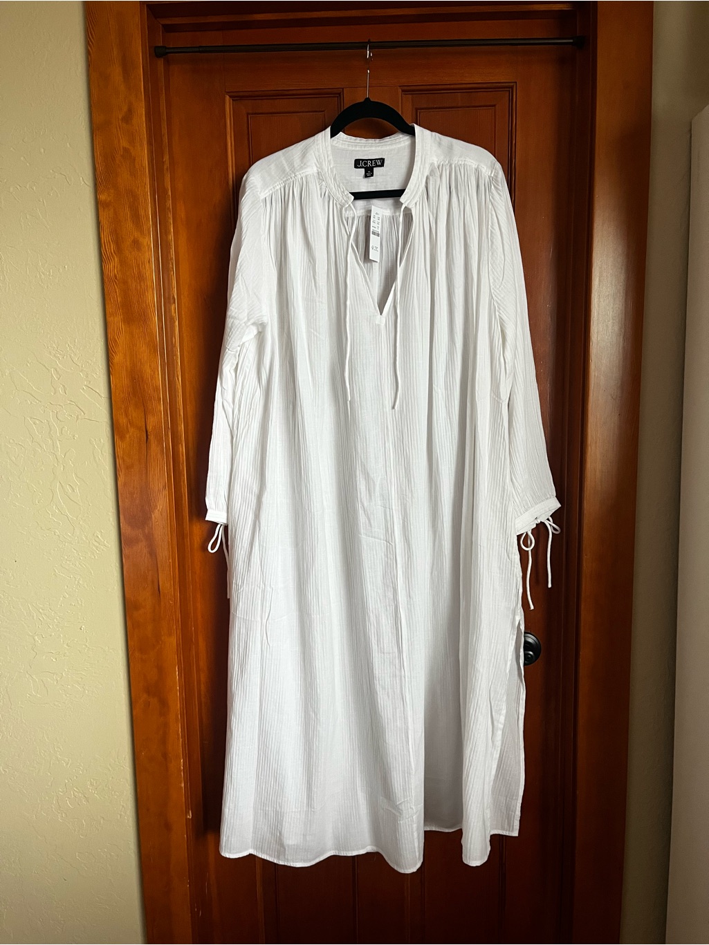 J. Crew White Cotton Gauze Dress